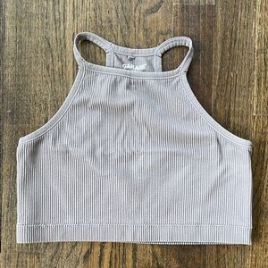 Garage Gray Ribbed Tank Top